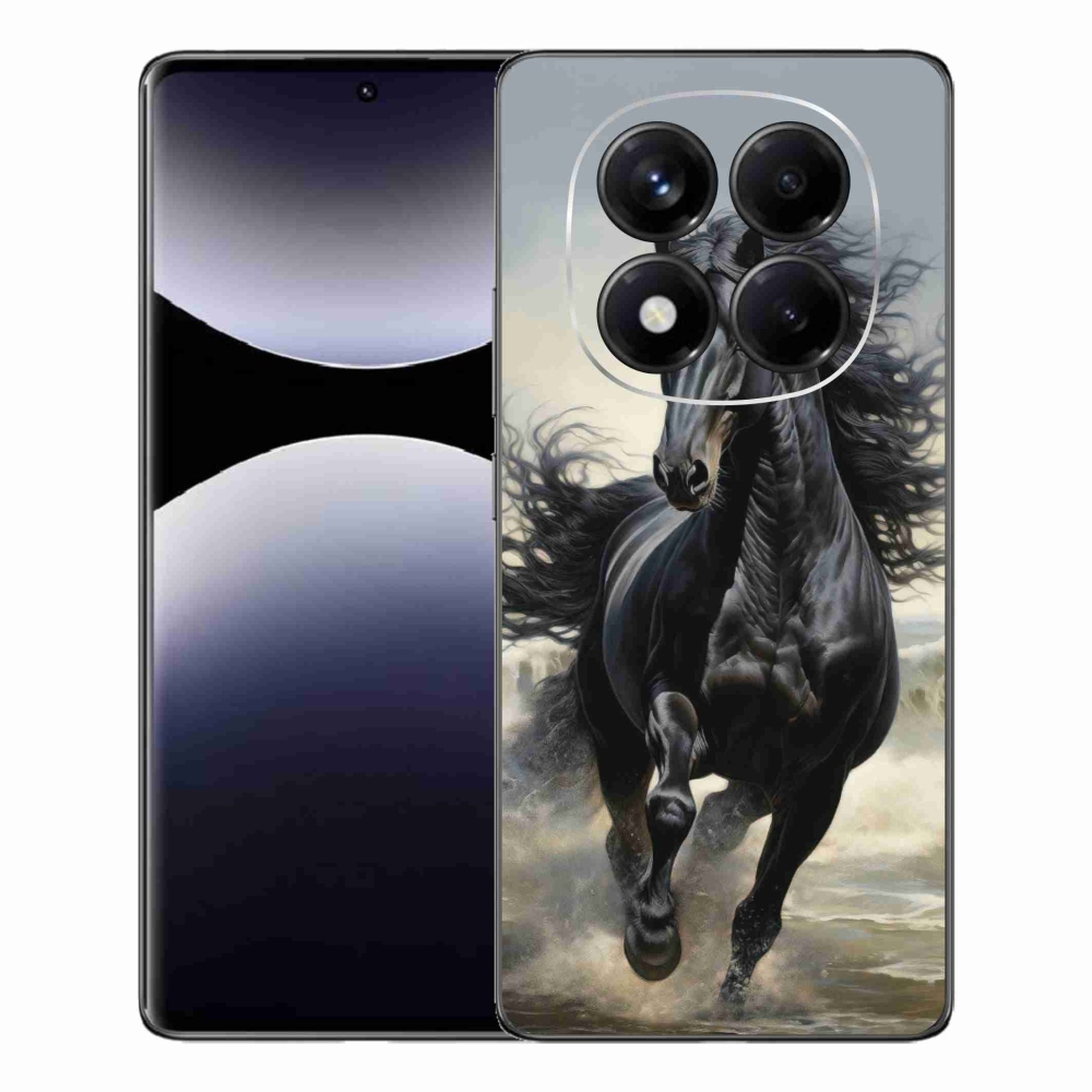 Gélový kryt mmCase na Xiaomi Redmi Note 14 Pro - bežiaci čierny kôň