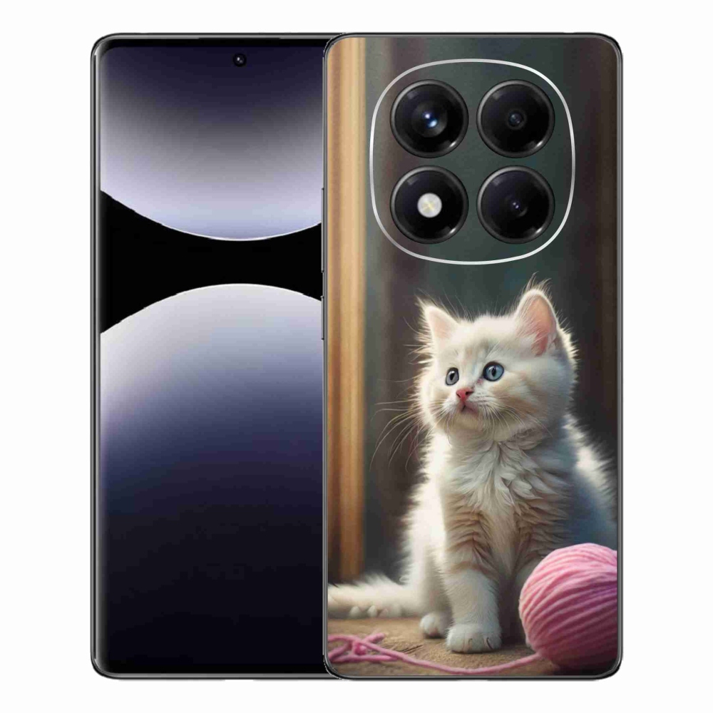 Gélový kryt mmCase na Xiaomi Redmi Note 14 Pro - biele mačiatko 2