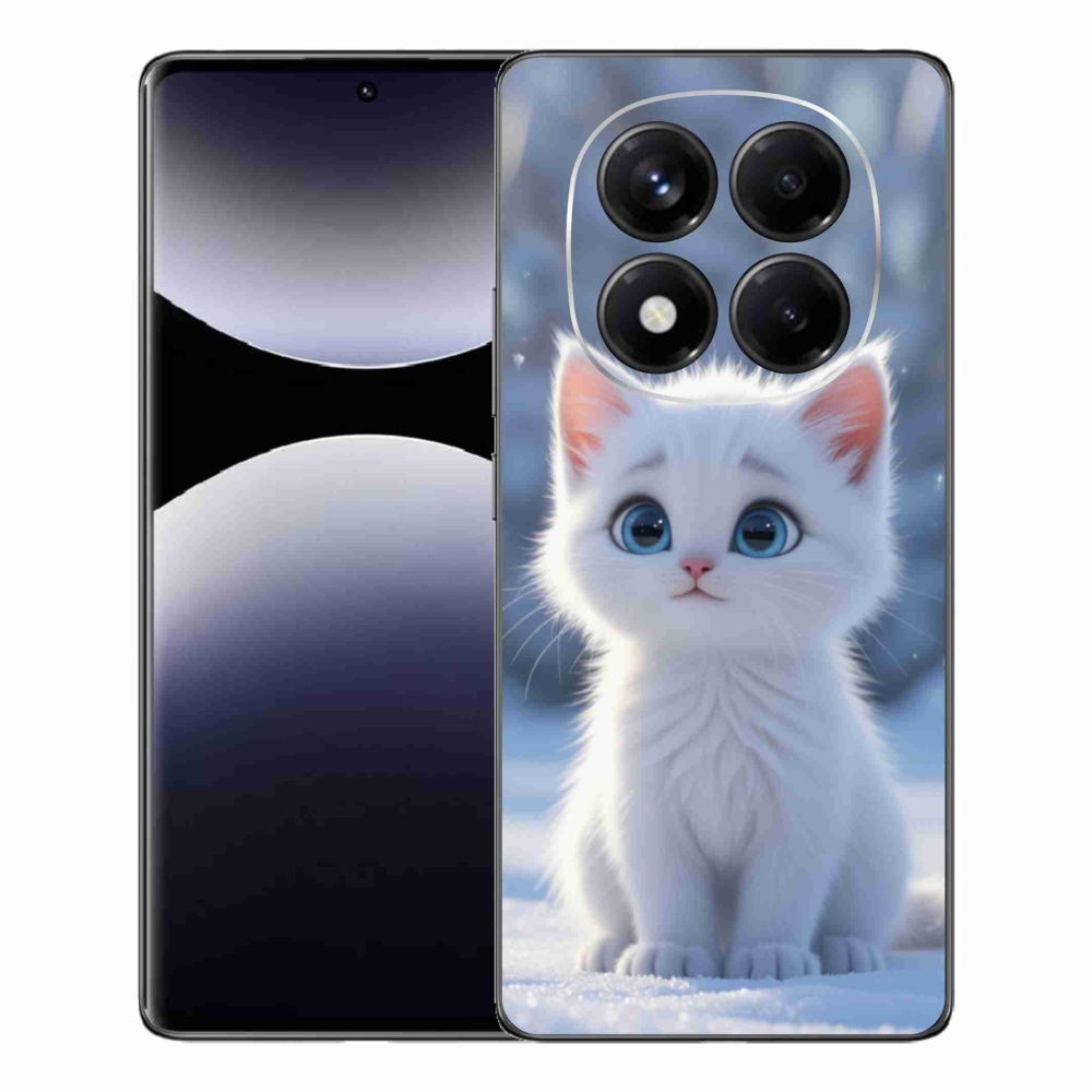 Gélový kryt mmCase na Xiaomi Redmi Note 14 Pro - biele mačiatko 3