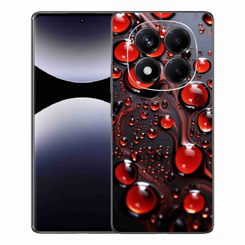 Gélový kryt mmCase na Xiaomi Redmi Note 14 Pro - červené kvapky 2
