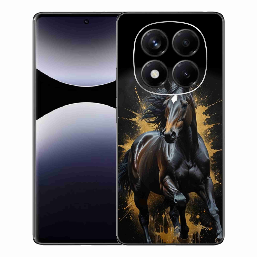 Gélový kryt mmCase na Xiaomi Redmi Note 14 Pro - elegantný čierny žrebec