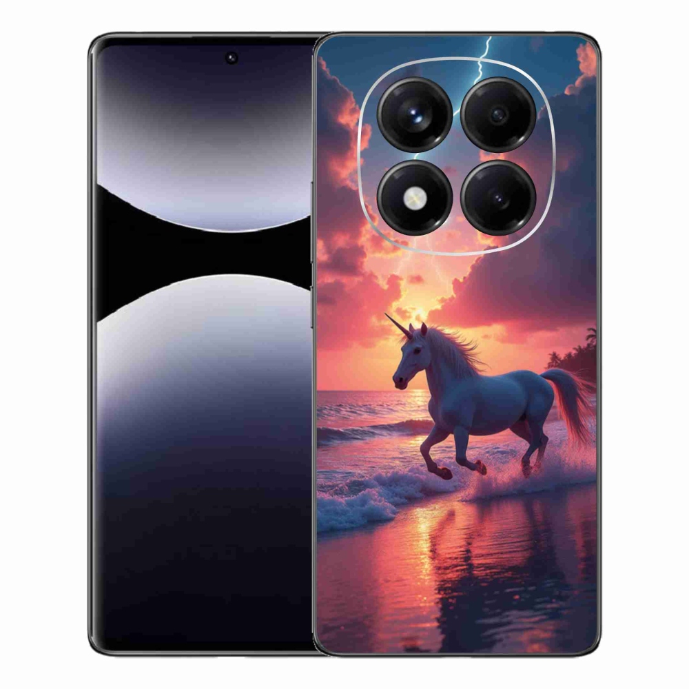 Gélový kryt mmCase na Xiaomi Redmi Note 14 Pro - jednorožec na pláži