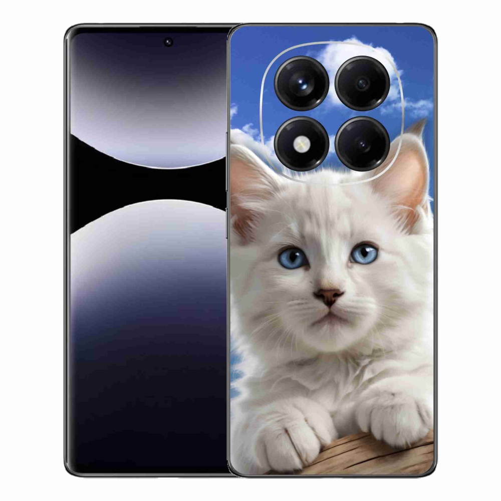 Gélový kryt mmCase na Xiaomi Redmi Note 14 Pro - mačiatko a oblaky