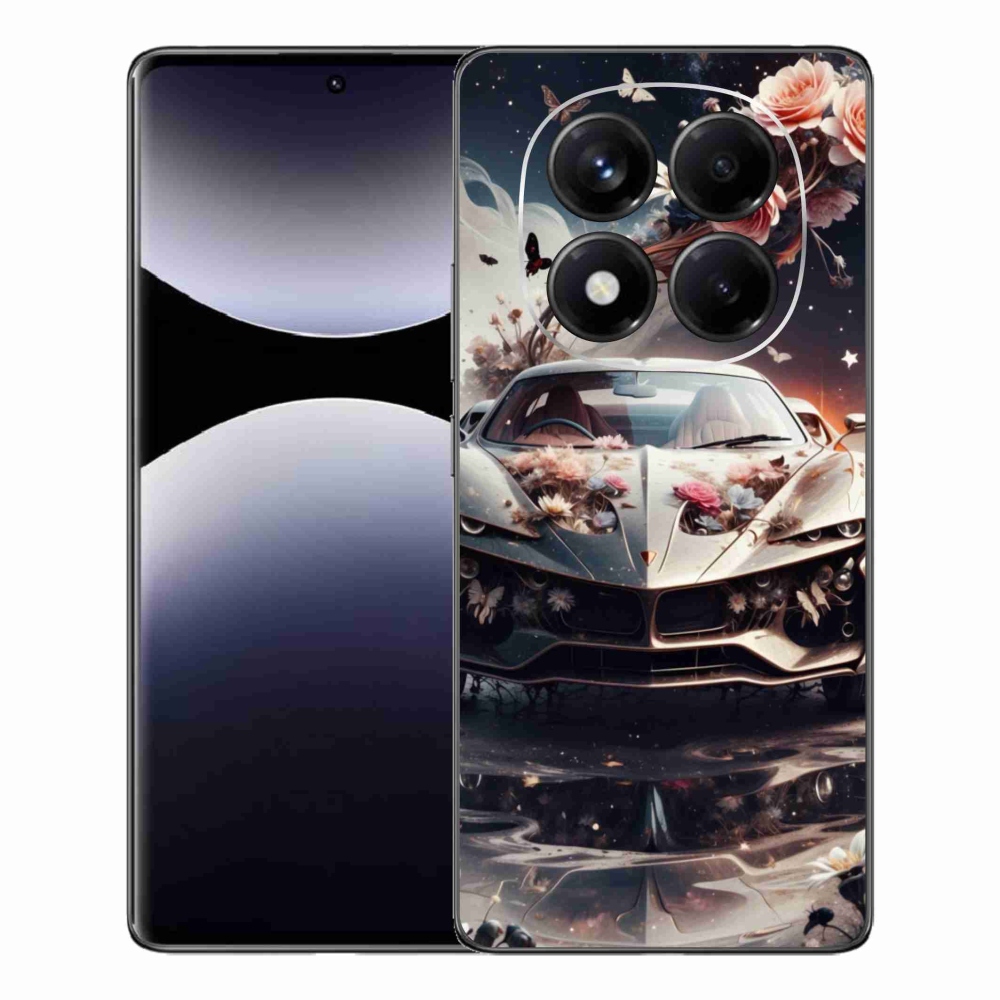 Gélový kryt mmCase na Xiaomi Redmi Note 14 Pro - kvetinový športový automobil