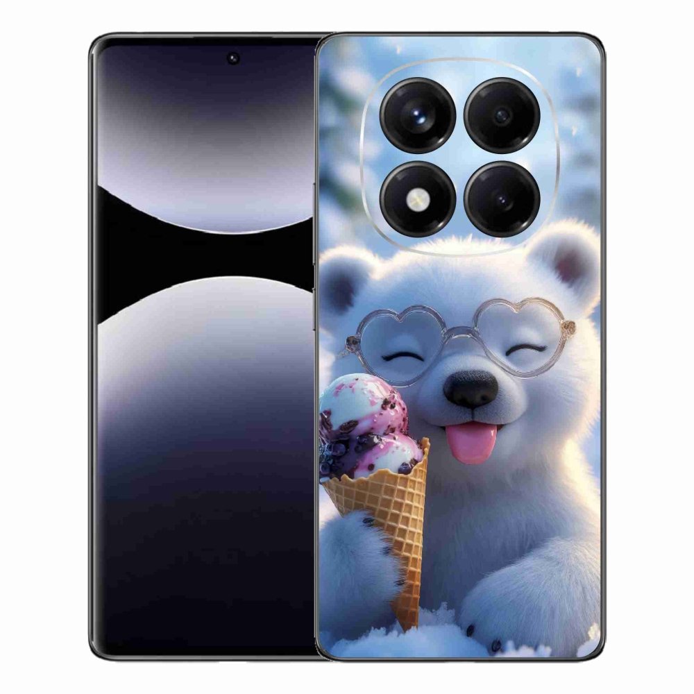 Gélový kryt mmCase na Xiaomi Redmi Note 14 Pro - medvedík so zmrzlinou