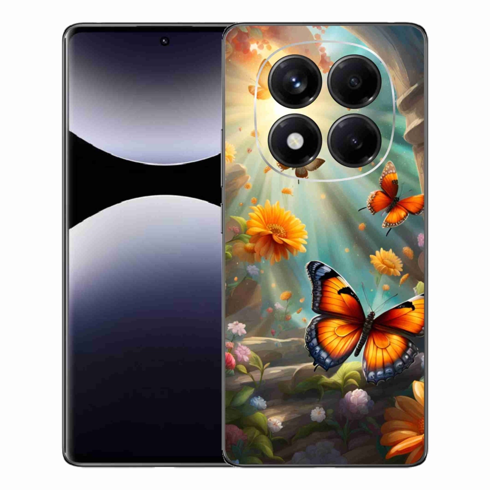 Gélový kryt mmCase na Xiaomi Redmi Note 14 Pro - motýlia záhrada 2