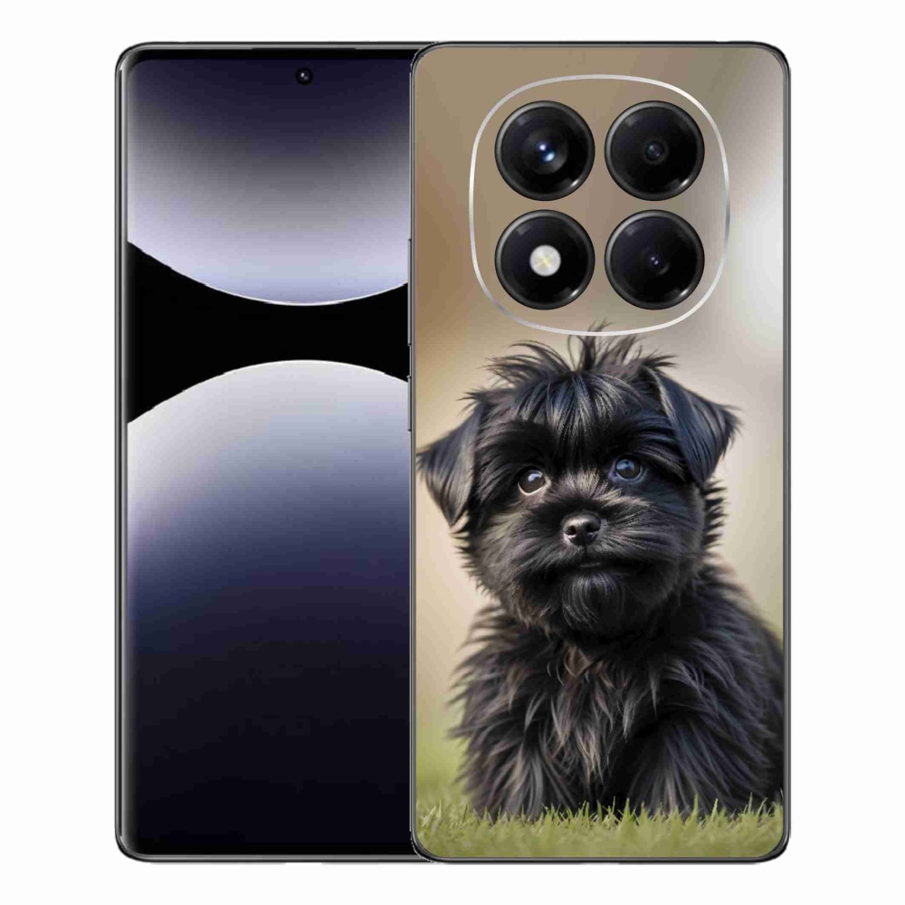 Gélový kryt mmCase na Xiaomi Redmi Note 14 Pro - roztomilý čierny psík