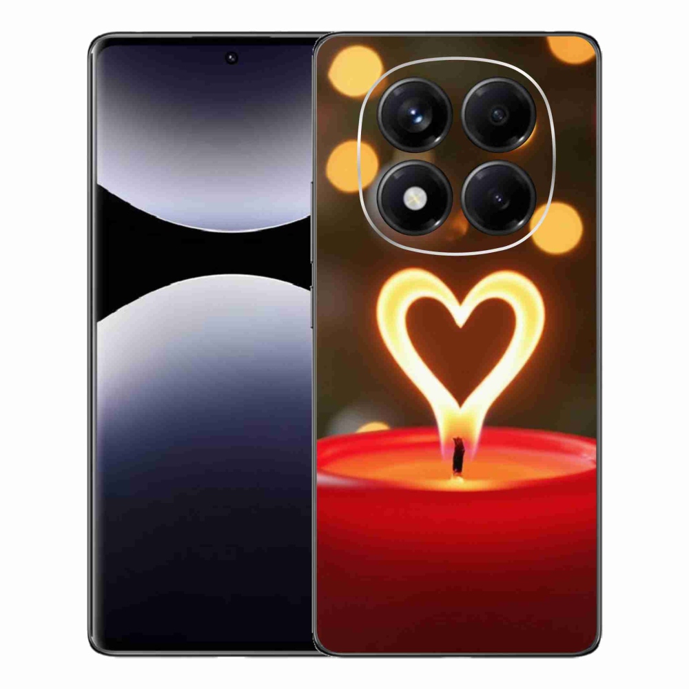Gélový kryt mmCase na Xiaomi Redmi Note 14 Pro - srdce z plameňa