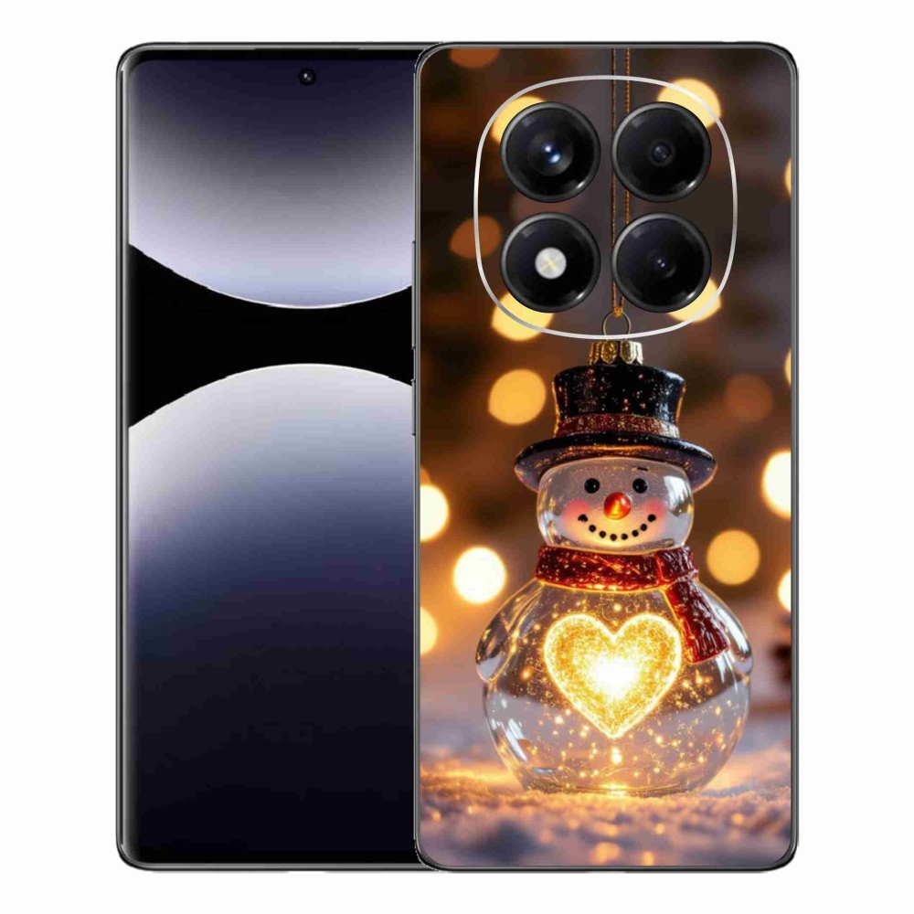 Gélový kryt mmCase na Xiaomi Redmi Note 14 Pro - svietiaci vianočný snehuliak