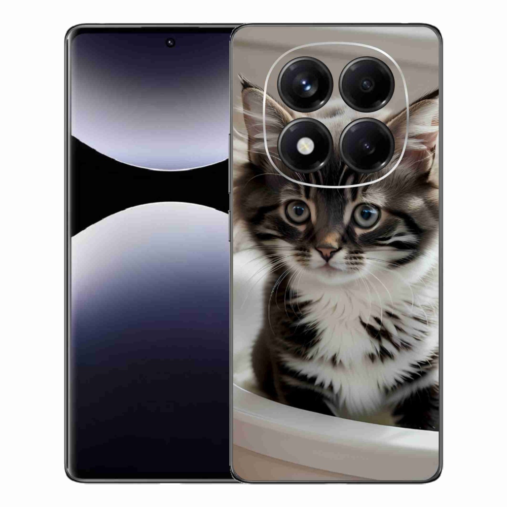 Gélový kryt mmCase na Xiaomi Redmi Note 14 Pro - zvedavé mačiatko