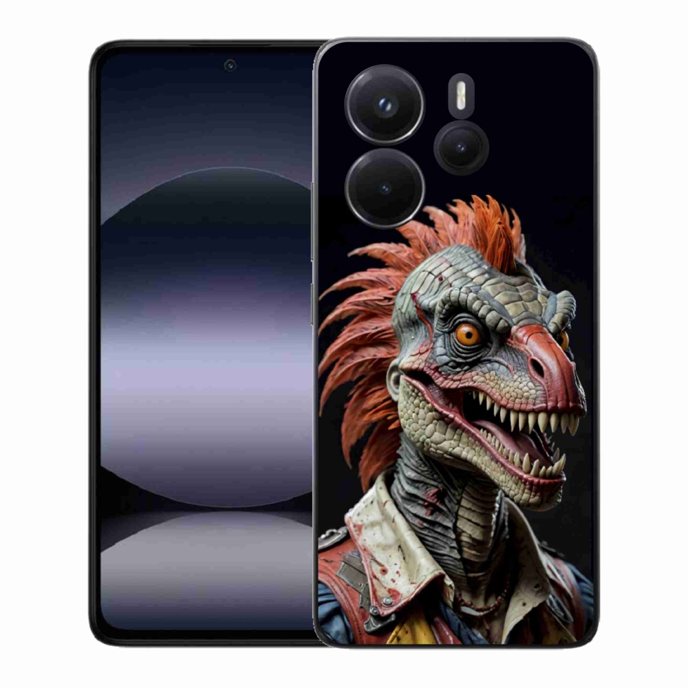 Gélový kryt mmCase na Xiaomi Redmi Note 14 - punk dinosaurus