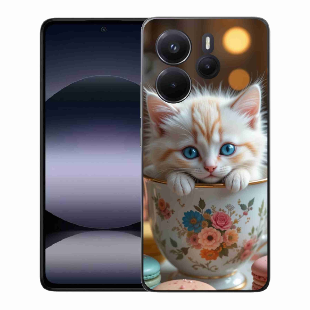 Gélový kryt mmCase na Xiaomi Redmi Note 14 - roztomilé mačiatko 6