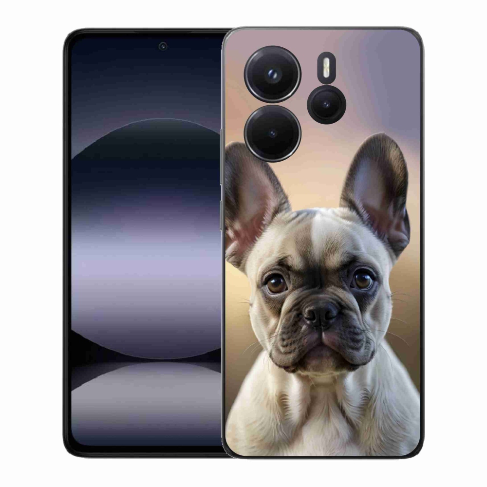 Gélový kryt mmCase na Xiaomi Redmi Note 14 - roztomilý francúzsky buldoček