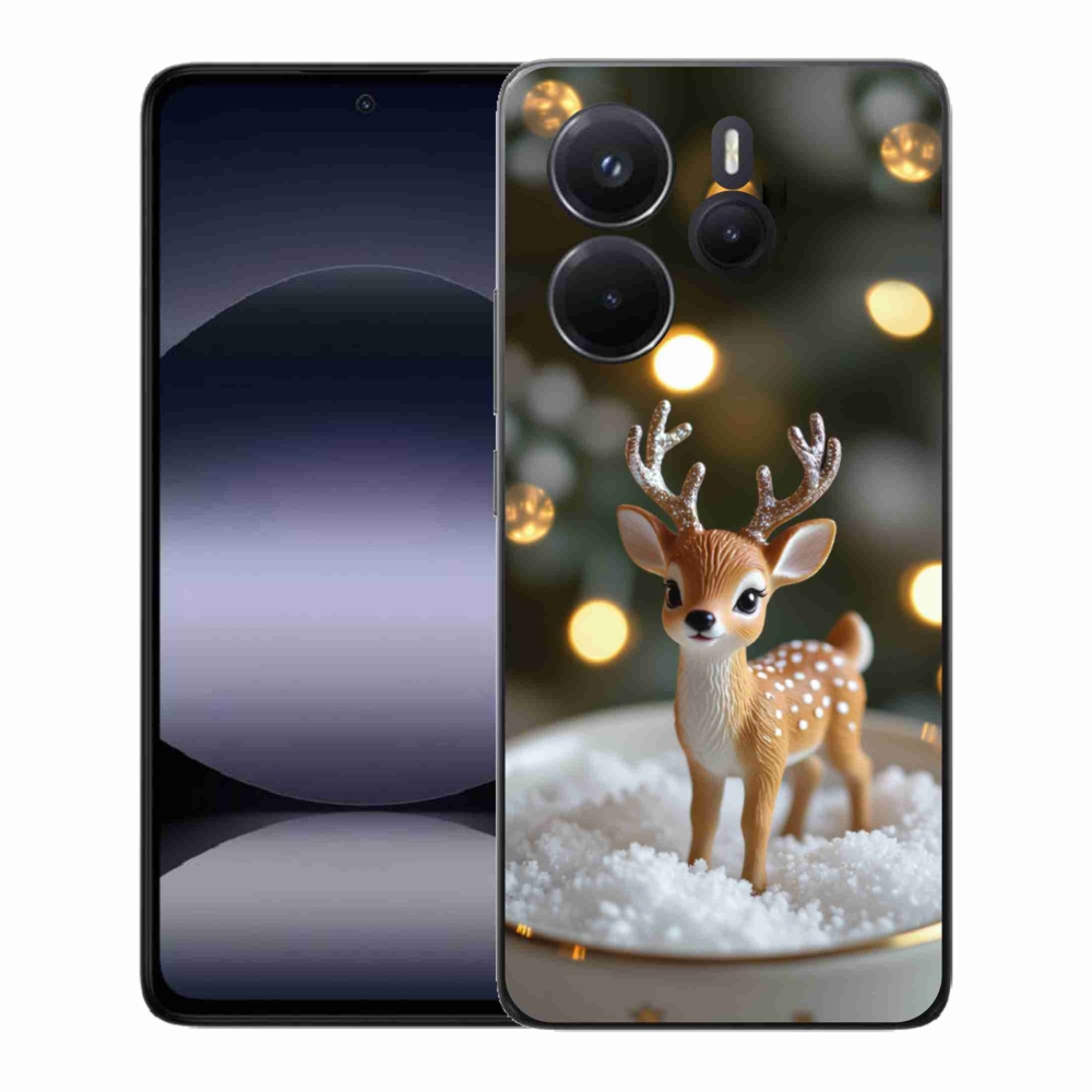 Gélový kryt mmCase na Xiaomi Redmi Note 14 - roztomilý vianočný jeleň