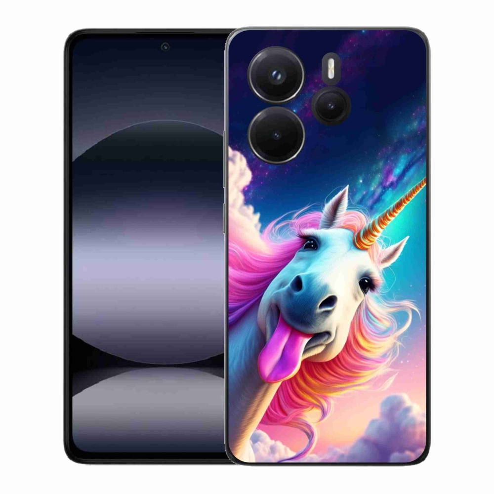 Gélový kryt mmCase na Xiaomi Redmi Note 14 - šialený jednorožec