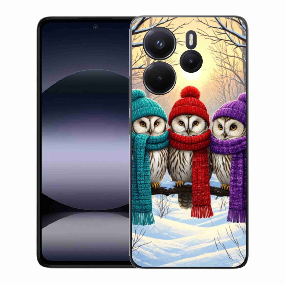 Gélový kryt mmCase na Xiaomi Redmi Note 14 - soví priatelia