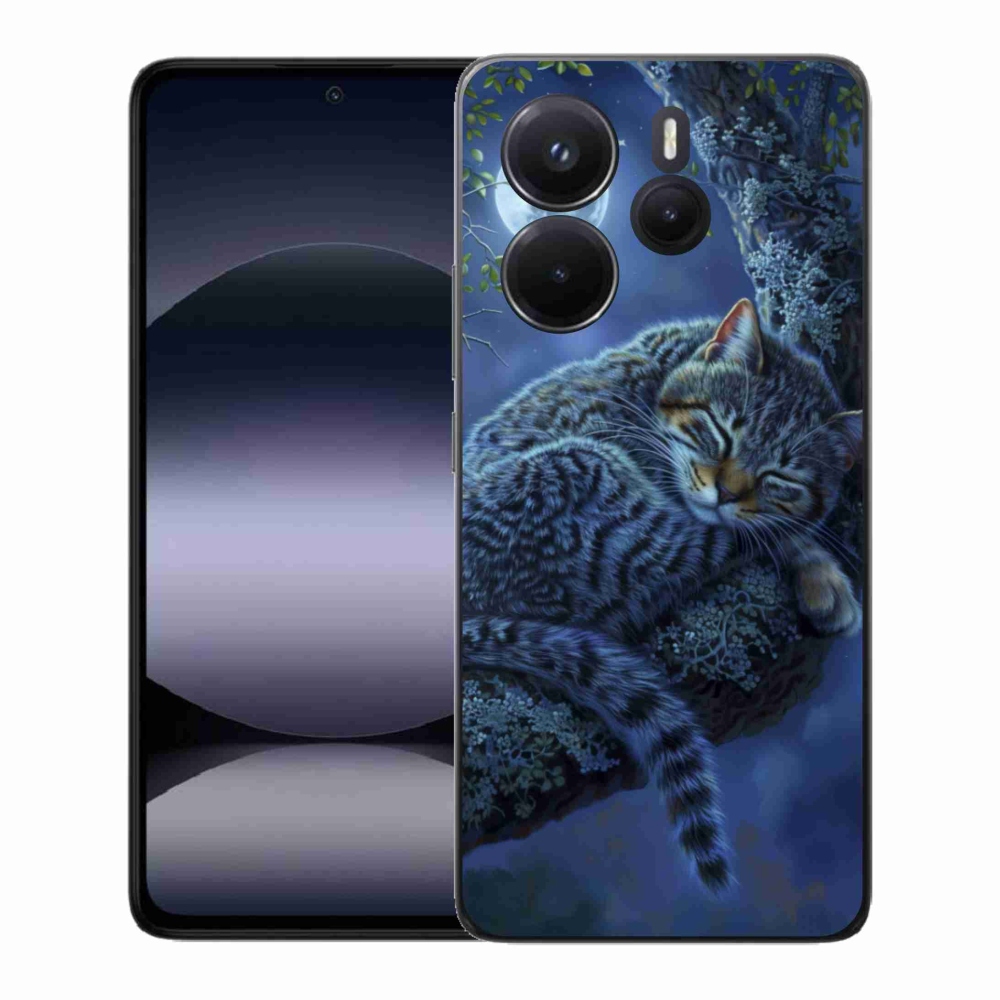 Gélový kryt mmCase na Xiaomi Redmi Note 14 - spiaca mačka