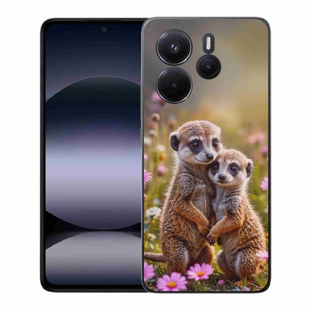 Gélový kryt mmCase na Xiaomi Redmi Note 14 - surikatí duo