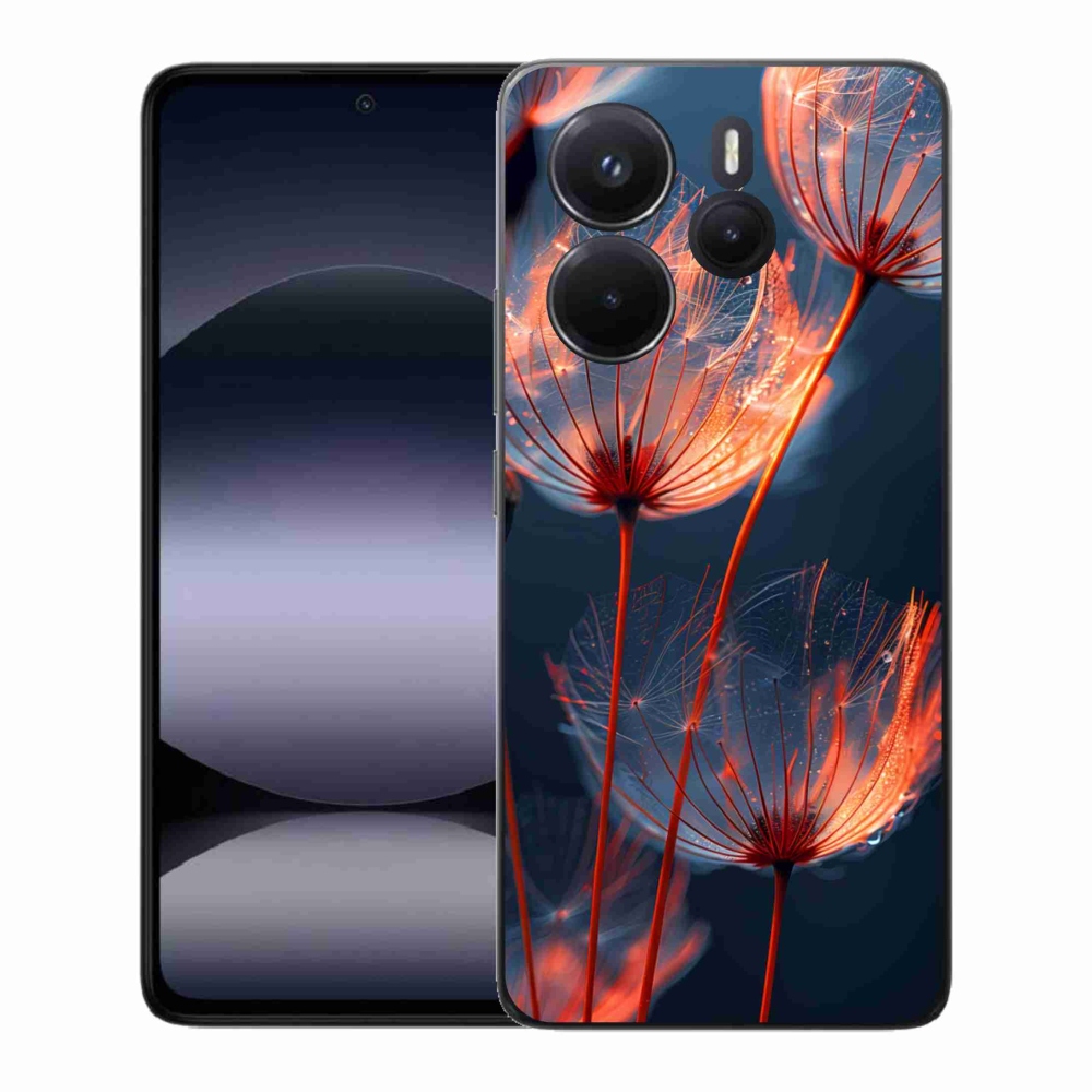 Gélový kryt mmCase na Xiaomi Redmi Note 14 - svetielkujúca páperie