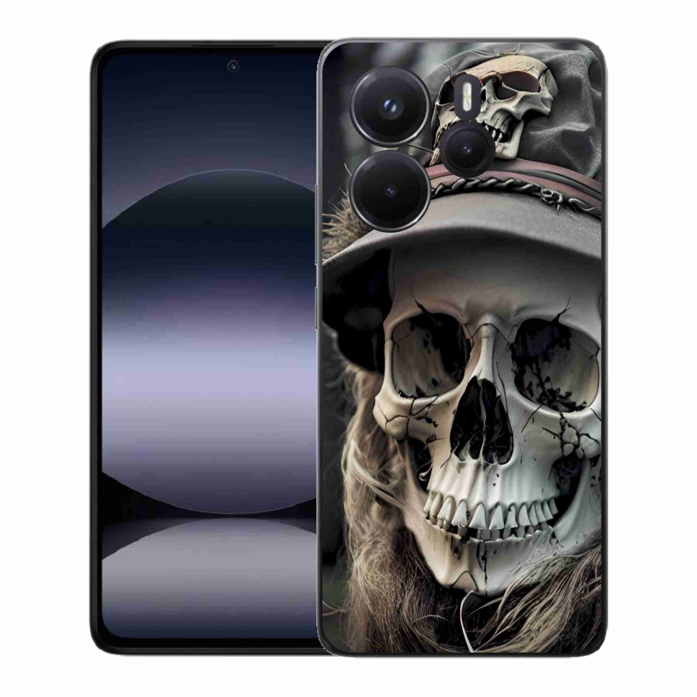 Gélový kryt mmCase na Xiaomi Redmi Note 14 - temná lebka