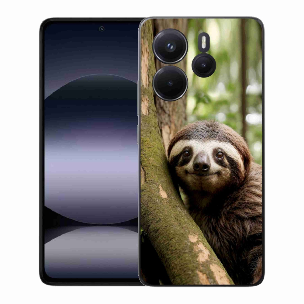 Gélový kryt mmCase na Xiaomi Redmi Note 14 - usmievavý leňochod