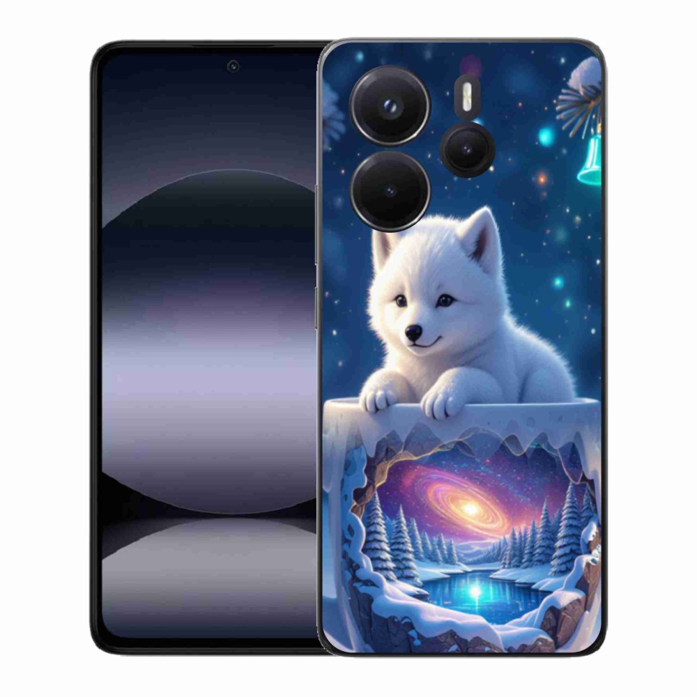 Gélový kryt mmCase na Xiaomi Redmi Note 14 - vianočné šteňa