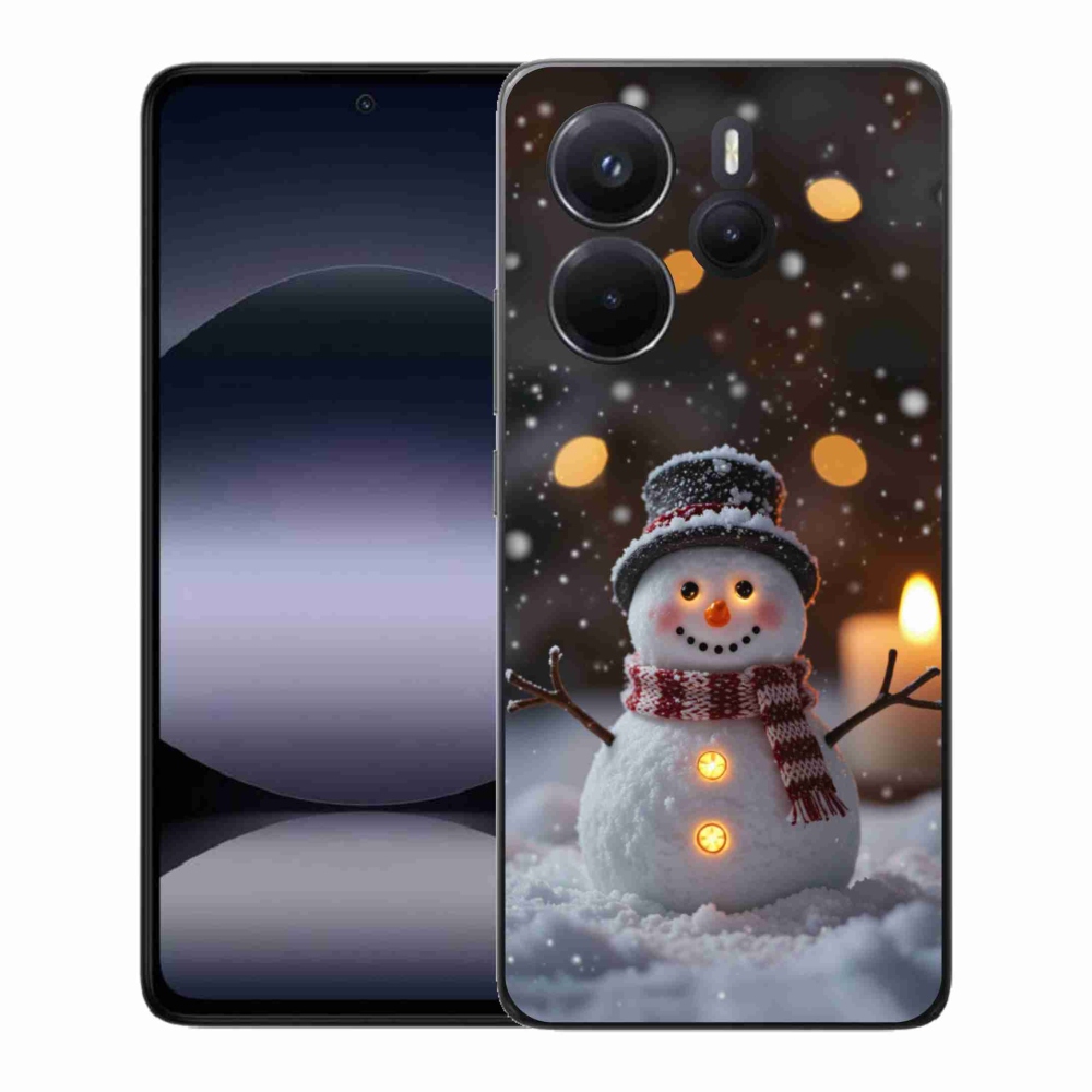 Gélový kryt mmCase na Xiaomi Redmi Note 14 - veselý snehuliak