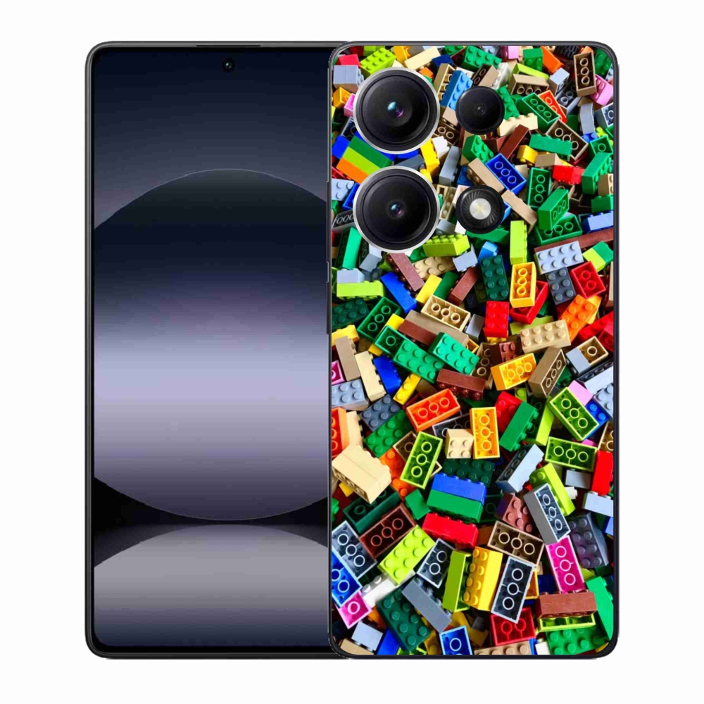 Gélový kryt mmCase na Xiaomi Redmi Note 14S - farebné stavebné kocky