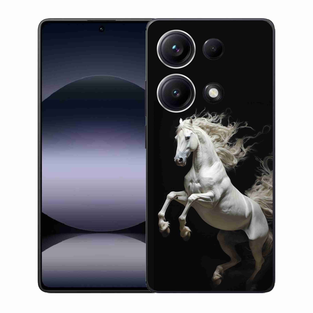 Gélový kryt mmCase na Xiaomi Redmi Note 14S - biely kôň 4