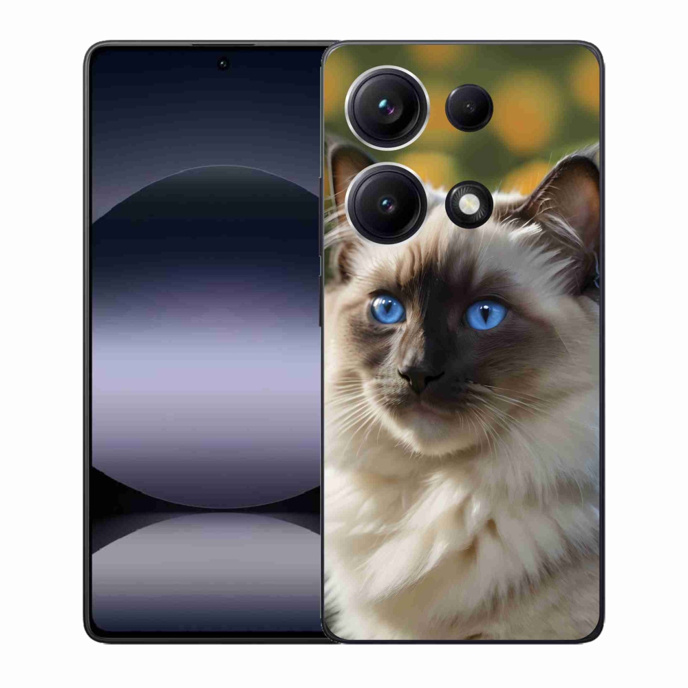 Gélový kryt mmCase na Xiaomi Redmi Note 14S - biely ragdoll