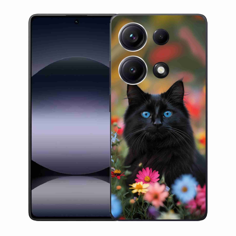 Gélový kryt mmCase na Xiaomi Redmi Note 14S - čierne mačiatko 4