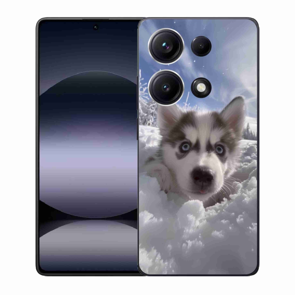 Gélový kryt mmCase na Xiaomi Redmi Note 14S - husky v snehu