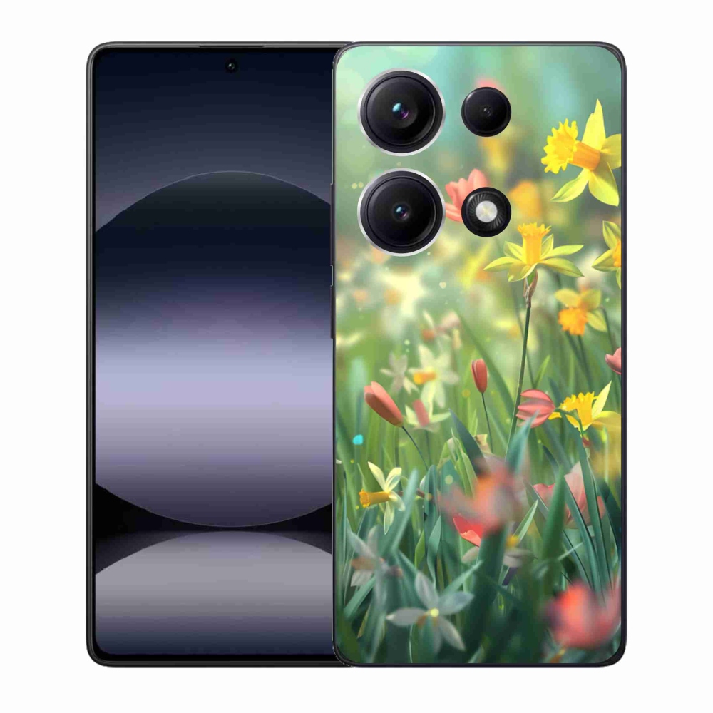 Gélový kryt mmCase na Xiaomi Redmi Note 14S - jarné kvety