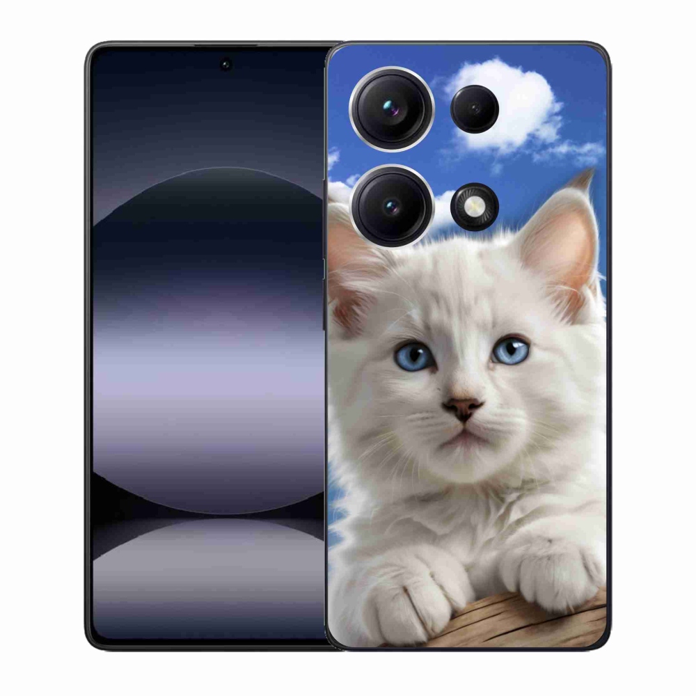 Gélový kryt mmCase na Xiaomi Redmi Note 14S - mačiatko a oblaky