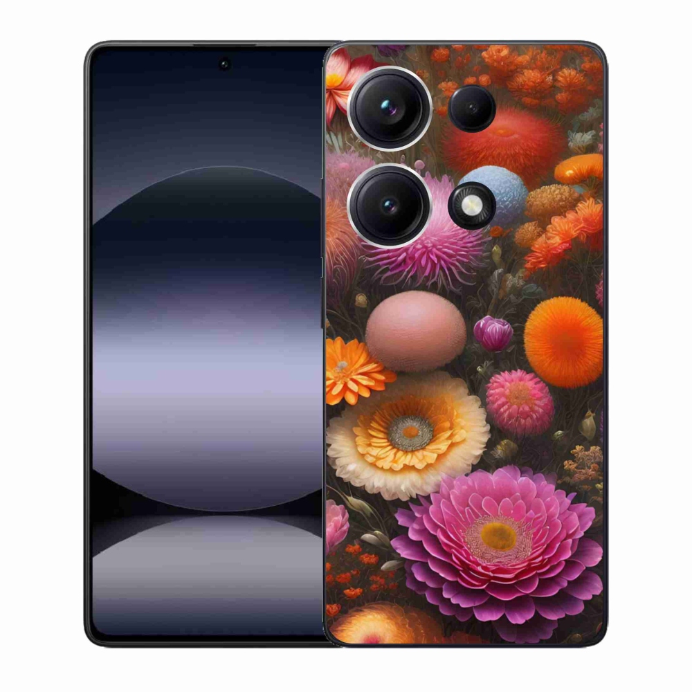 Gélový kryt mmCase na Xiaomi Redmi Note 14S - kvetinová kompozícia