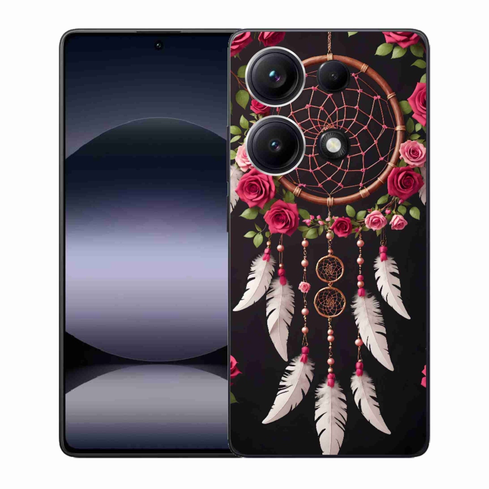 Gélový kryt mmCase na Xiaomi Redmi Note 14S - lapač snov s ružami