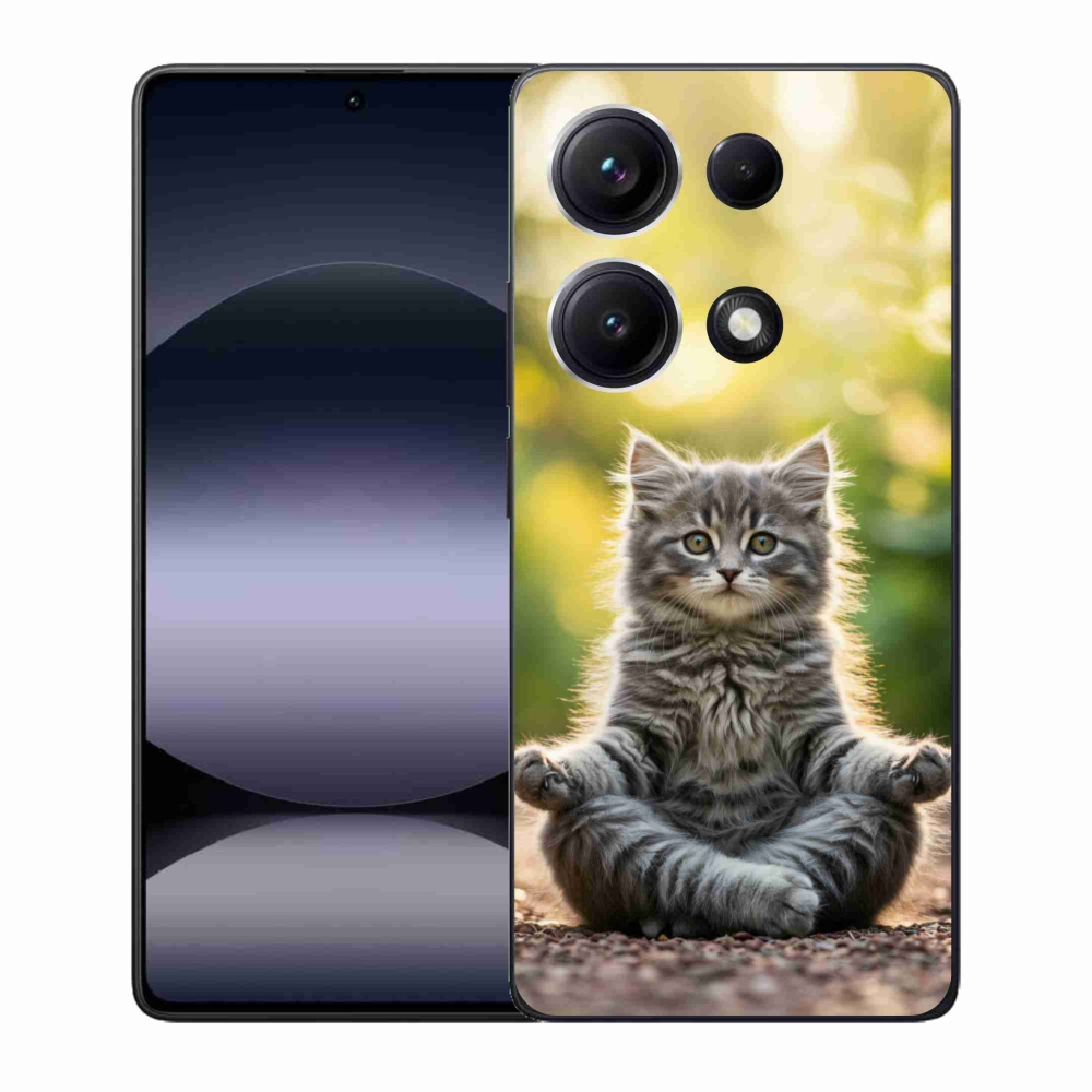 Gélový kryt mmCase na Xiaomi Redmi Note 14S - meditujúce mačiatko