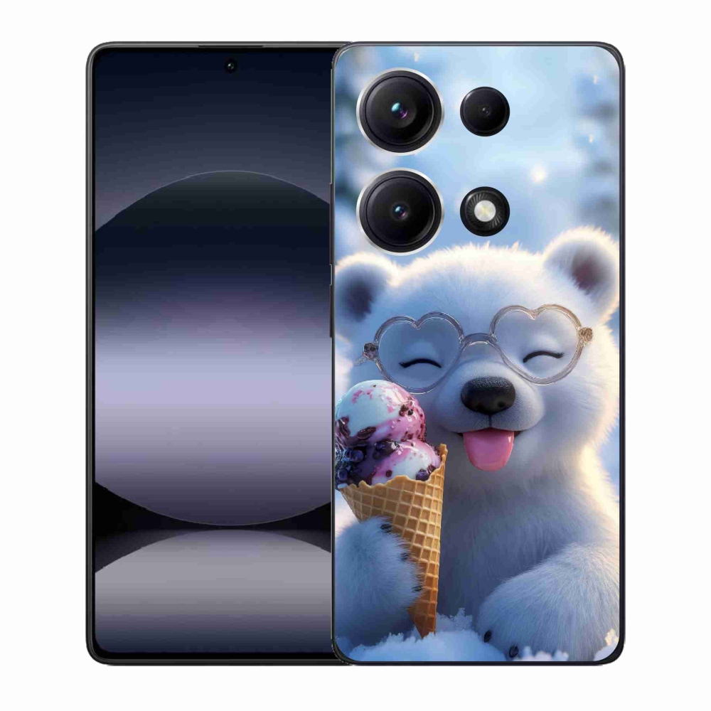 Gélový kryt mmCase na Xiaomi Redmi Note 14S - medvedík so zmrzlinou
