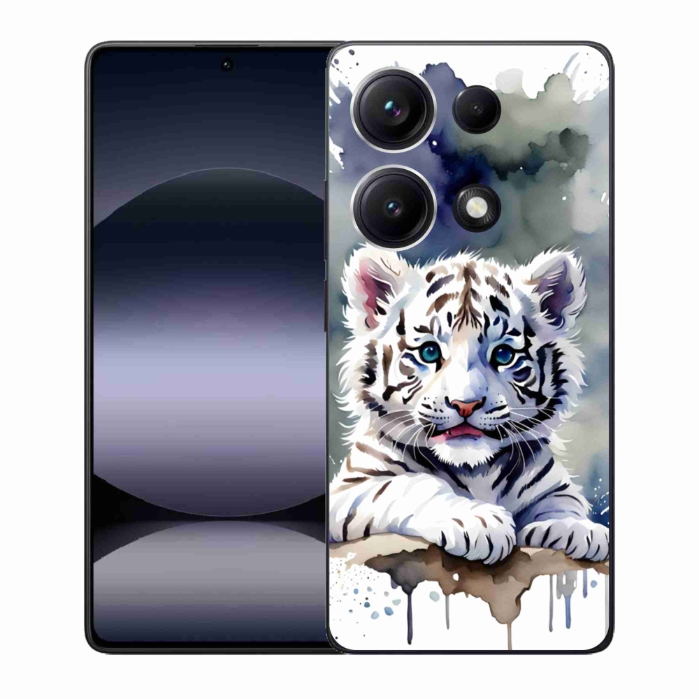 Gélový kryt mmCase na Xiaomi Redmi Note 14S - mláďa bieleho tigra