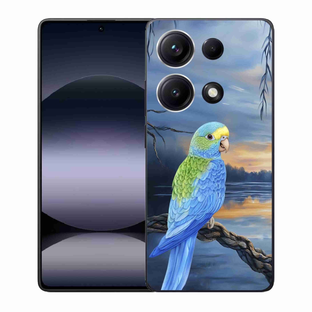 Gélový kryt mmCase na Xiaomi Redmi Note 14S - modrý papagáj
