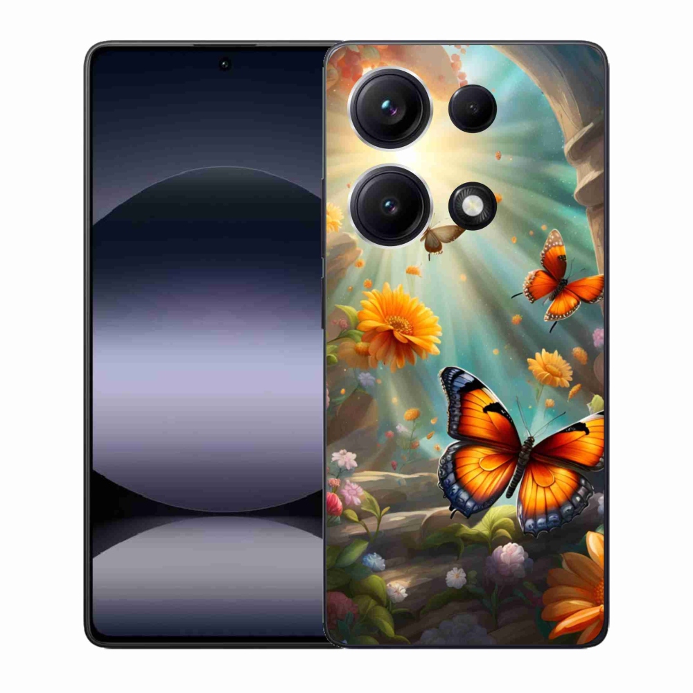 Gélový kryt mmCase na Xiaomi Redmi Note 14S - motýlia záhrada 2