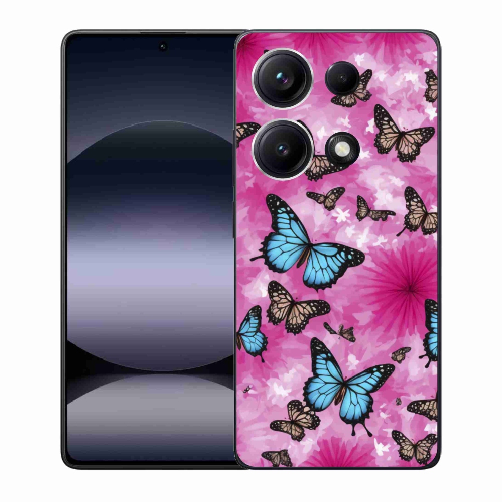 Gélový kryt mmCase na Xiaomi Redmi Note 14S - motýlia záhrada