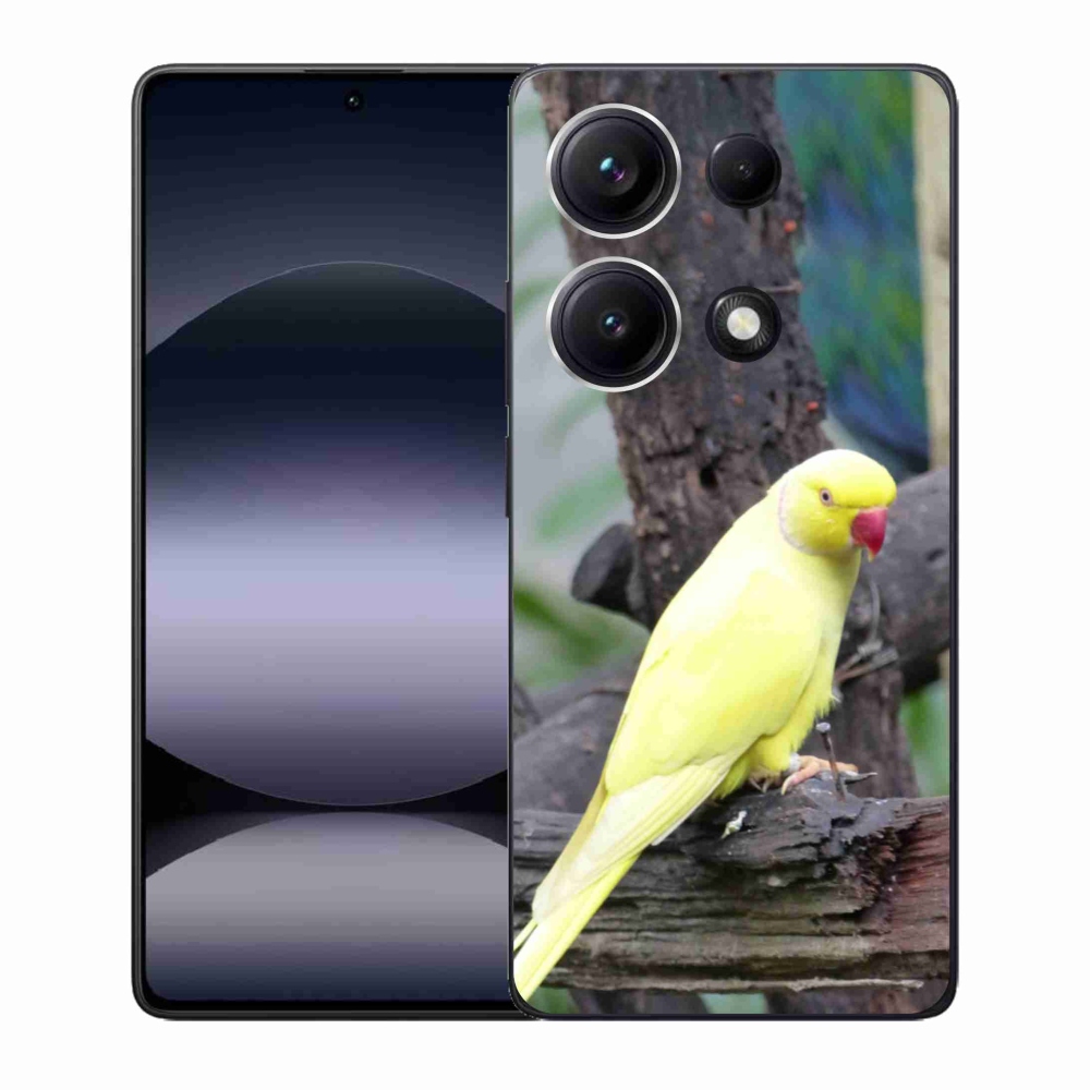 Gélový kryt mmCase na Xiaomi Redmi Note 14S - papagáj alexander žltý