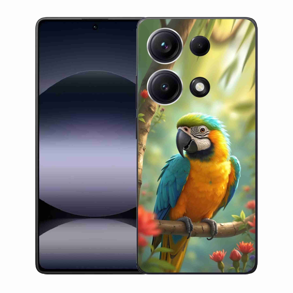 Gélový kryt mmCase na Xiaomi Redmi Note 14S - papagáj ara modrožltá