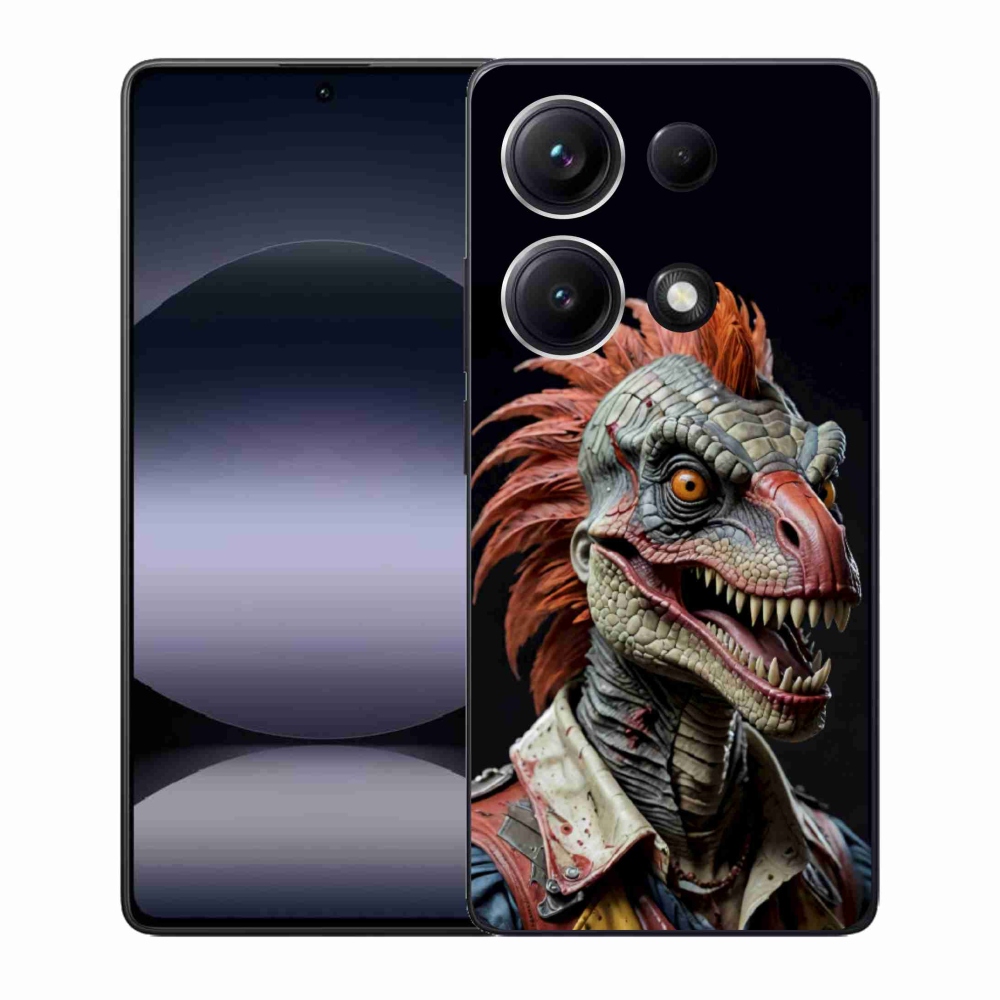 Gélový kryt mmCase na Xiaomi Redmi Note 14S - punk dinosaurus