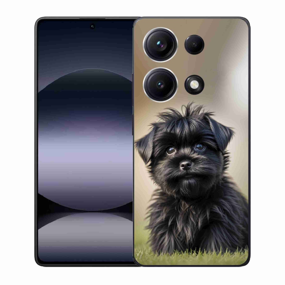 Gélový kryt mmCase na Xiaomi Redmi Note 14S - roztomilý čierny psík