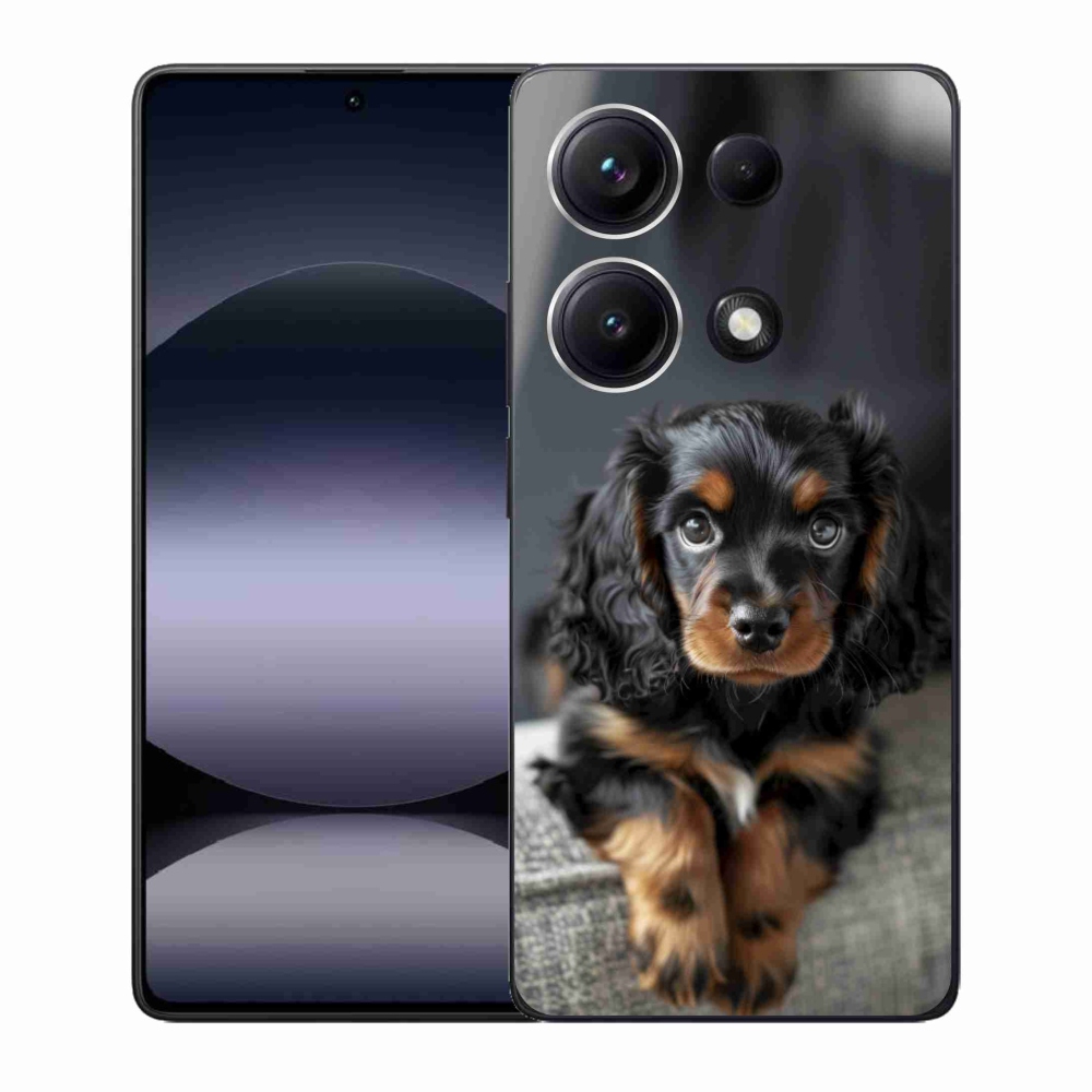 Gélový kryt mmCase na Xiaomi Redmi Note 14S - roztomilý dlhosrstý jazvečík