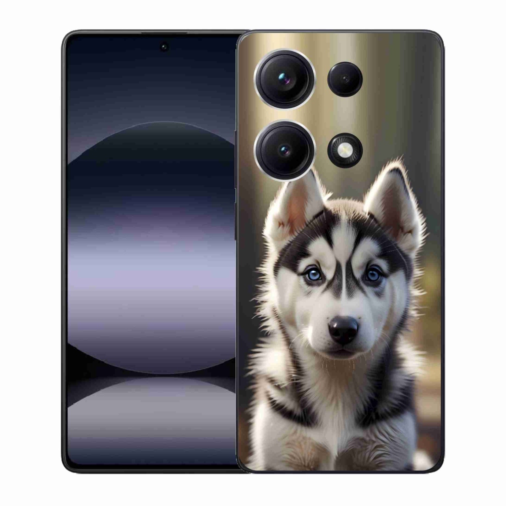 Gélový kryt mmCase na Xiaomi Redmi Note 14S - roztomilý sibírsky husky