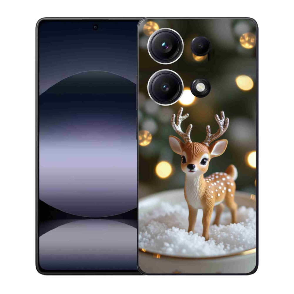 Gélový kryt mmCase na Xiaomi Redmi Note 14S - roztomilý vianočný jeleň