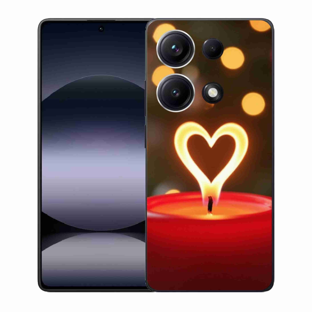 Gélový kryt mmCase na Xiaomi Redmi Note 14S - srdce z plameňa